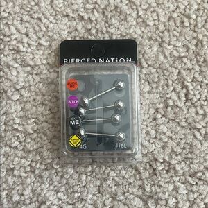nwt pierced nation racy tongue rings
